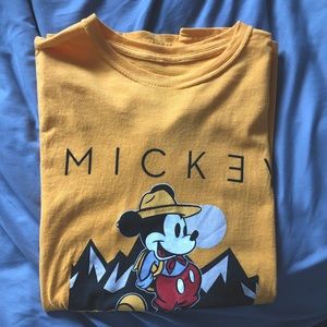 Yellow Mickey Mouse tee shirt
